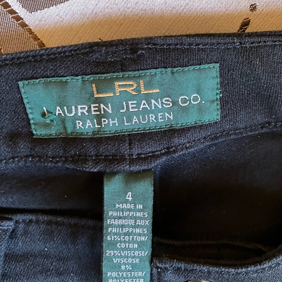 Ralph Lauren Black Mid-Rise Straight Leg Jeans Size 4 Excellent - Picture 7 of 7